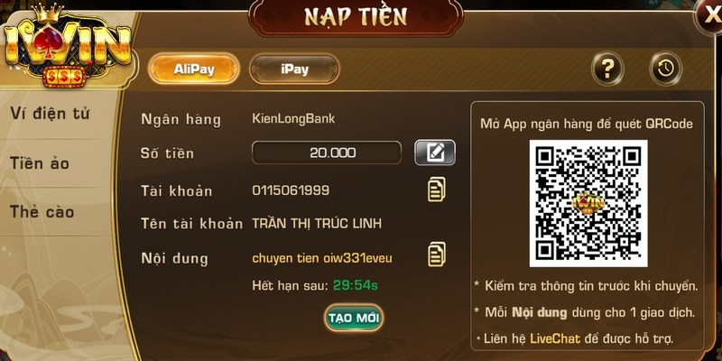 Quy trình thực hiện nạp tiền Iwin chuẩn xác, hiệu quả